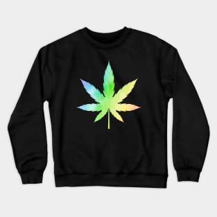 colorful watercolor weed leaf Crewneck Sweatshirt